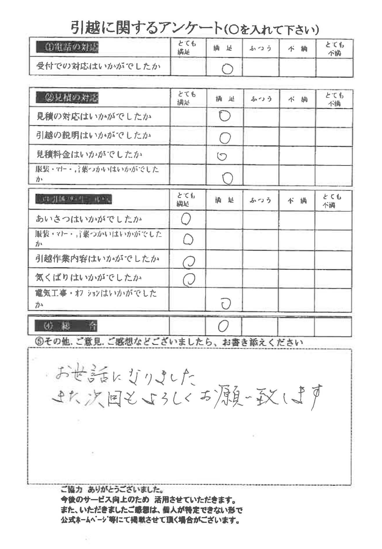 アンケートの画像